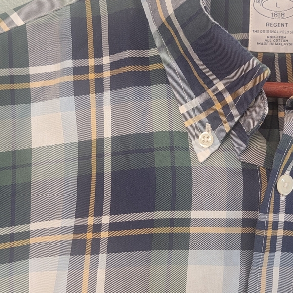 Brooks Brother 1818 Regent Non Iron Stripe Cotton Button Down Shirt Size‎ Large - Picture 6 of 12